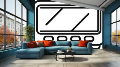 Simple line icon of an electric oven with buttons, perfect for representing cooking and baking concepts Wall mural