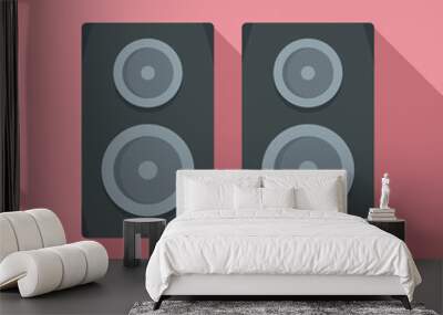 Studio speakers icon. Flat illustration of studio speakers vector icon for web design Wall mural