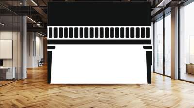 This black grand piano icon represents a beautiful musical instrument Wall mural