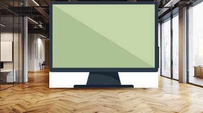 Tv monitor icon flat vector. Pc display. Screen computer isolated Wall mural