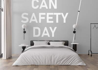 White cane safety day concept banner. Realistic illustration of white can safety day vector concept banner for web design Wall mural