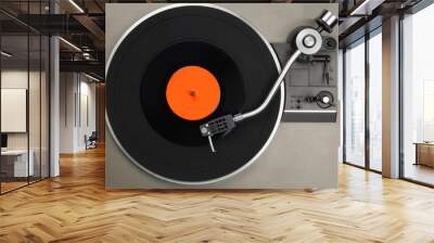 Record player with vinyl record Wall mural