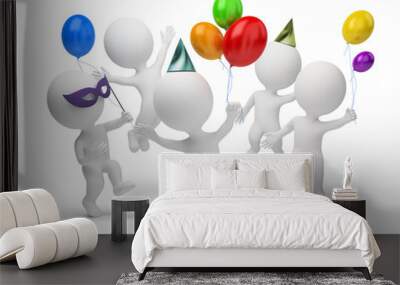 3d small people - holiday Wall mural