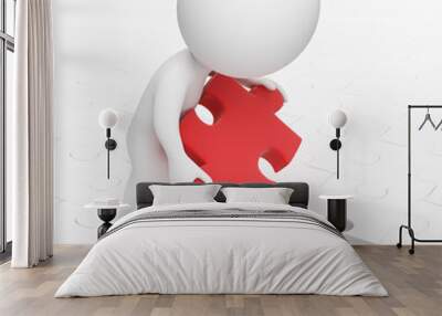 3d small people - puzzle Wall mural