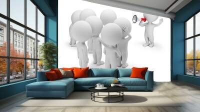 3D Small People - Talking with the Crowd Wall mural