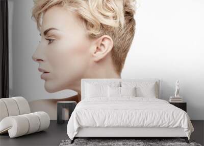 portrait of a beautiful woman with clean skin Wall mural