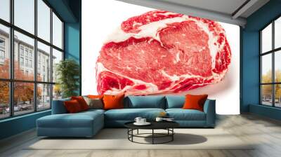 Uncooked organic shin of beef meat Wall mural