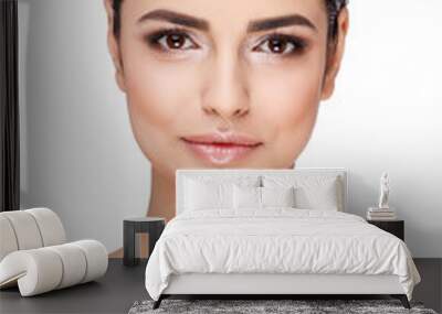 Young brunette woman with beautiful clean skin Wall mural