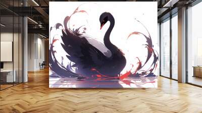 Duck swan waterfowl bird swamp style niji 5 Raven pigeon teal whistler Coot Dive Blue drake Loon blacken chaga Wall mural