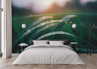 lemongrass or citronella grow in the vegetable garden. Wall mural