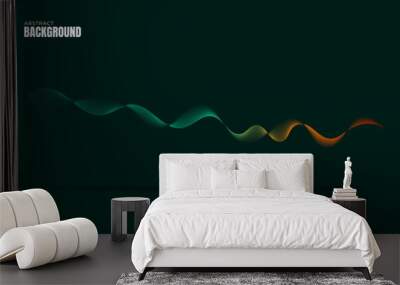 gradient wave line abstract background Wall mural