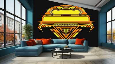 Race border. Racing logo. Gaming logo Wall mural