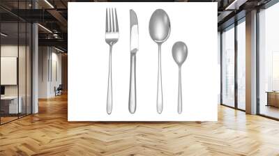 dining cutlery set on white background  Wall mural