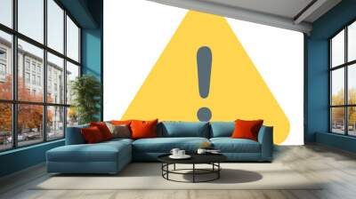 Warning icon vector illustration in flat style for any projects Wall mural