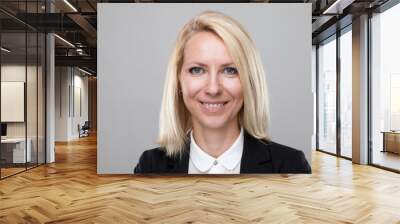 Headshot of young and happy business woman Wall mural