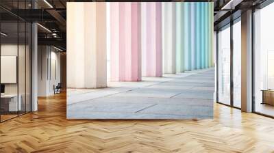 Gradient of pastel colors with blurred light and vertical lines, lines, artistic Wall mural