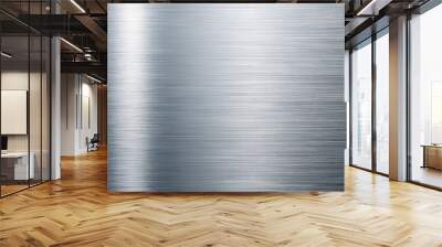 Macro brushed steel or aluminum metal texture background Wall mural