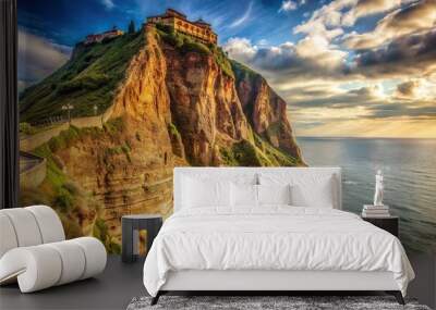 mountain landscape with sea view Wall mural