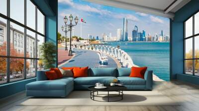 View of Abu Dhabi in the United Arab Emirates Wall mural