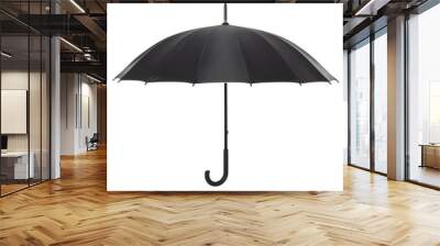 open black umbrella isolated on white, clipping path included Wall mural