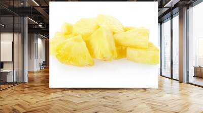 Pineapple chunks, clipping path included Wall mural