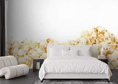 Popcorn on white, clipping path included Wall mural