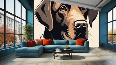 Labrador Retriever's head Wall mural