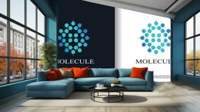 molecule logo design vector with creative concept premium vector Wall mural