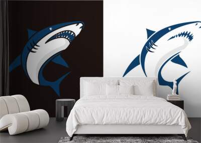 Shark Vector Design Template Wall mural