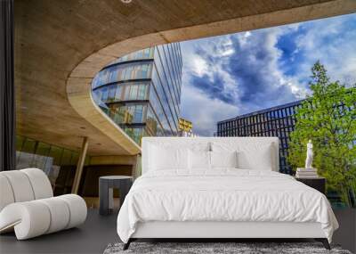 Modern buildings development site in central Vienna.
Urban mix of office and residential buildings, green space, cultural establishments, museums Wall mural