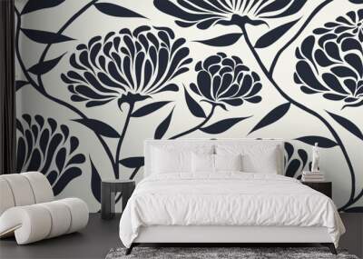 Abstract flower seamless pattern. Flower patter. floral pattern. Wall mural