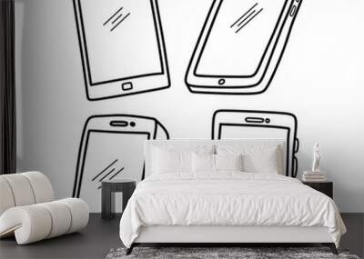 Smart Phone. Hand Drawn Doodle Iconset. Wall mural