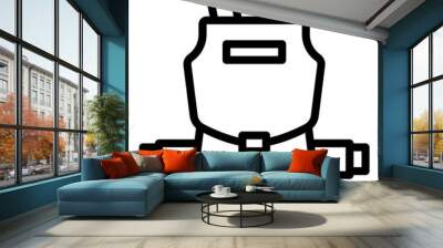 Carrier bag adventure outline icon Wall mural