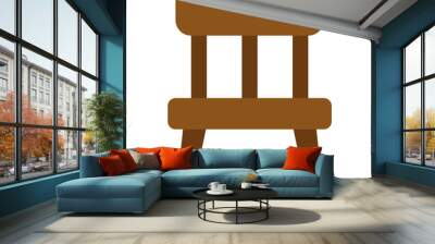 Chair colorful flat icon for furniture Wall mural