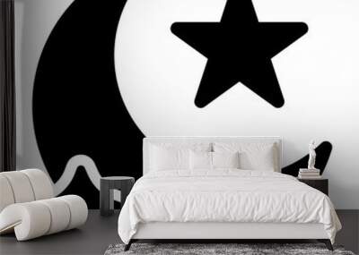 Crescent Moon icon Wall mural