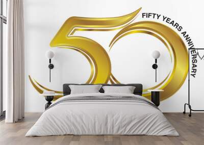 50th Years Anniversary Logo Wall mural