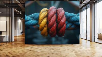 Colorful rope. Wall mural