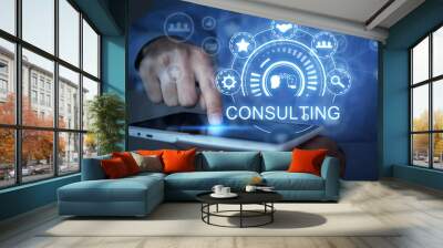 Concept of Consulting. Business. Technology. Internet Wall mural