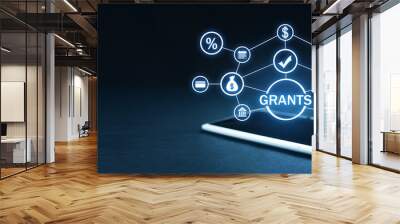 Concept Of Grants. Business. Finance Wall mural