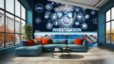 Concept of Investigation. Business. Finance Wall mural