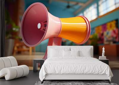 Megaphone. Wall mural