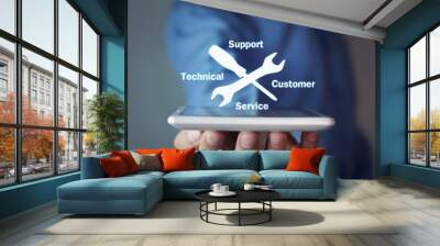 Technical Support Customer Service Wall mural