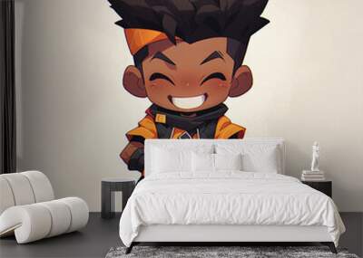 A cartoon character of a little boy Wall mural