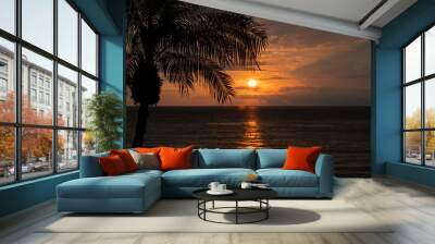 Beach sunset Wall mural