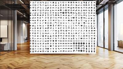 Big 900 icons set on background for graphic and web design. Simple vector sign. Internet concept symbol for website button or mobile app. Wall mural