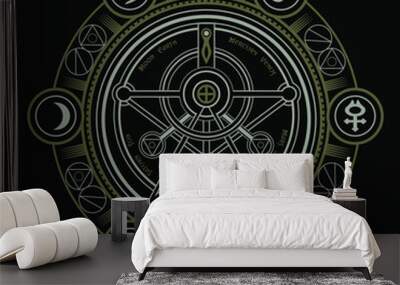 Esoteric typography , tee shirt graphics,  Wall mural