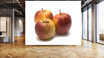 fresh apples on white background Wall mural