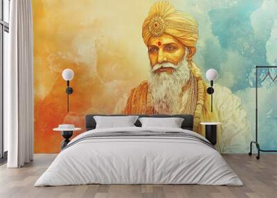 illustration of Maharaja Agrasen Jayanti Wall mural