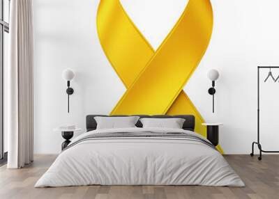 illustration of yellow ribbon sign ai generated Wall mural