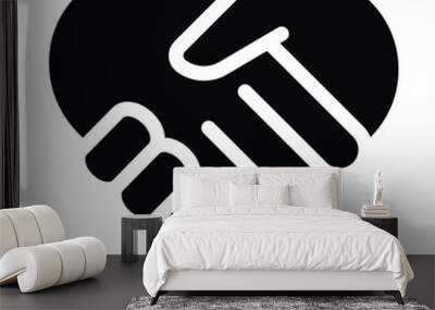 relationship glyph icon illustration vector graphic Wall mural